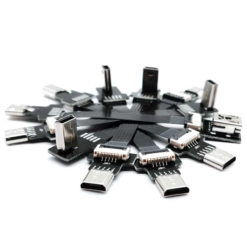 

Ультратонкий FPC мини-USB «мама» на мини-USB «папа» 0,05–1 м, кабель для зарядного устройства для передачи данных, адаптер, зарядное устройство, кабель для передачи данных