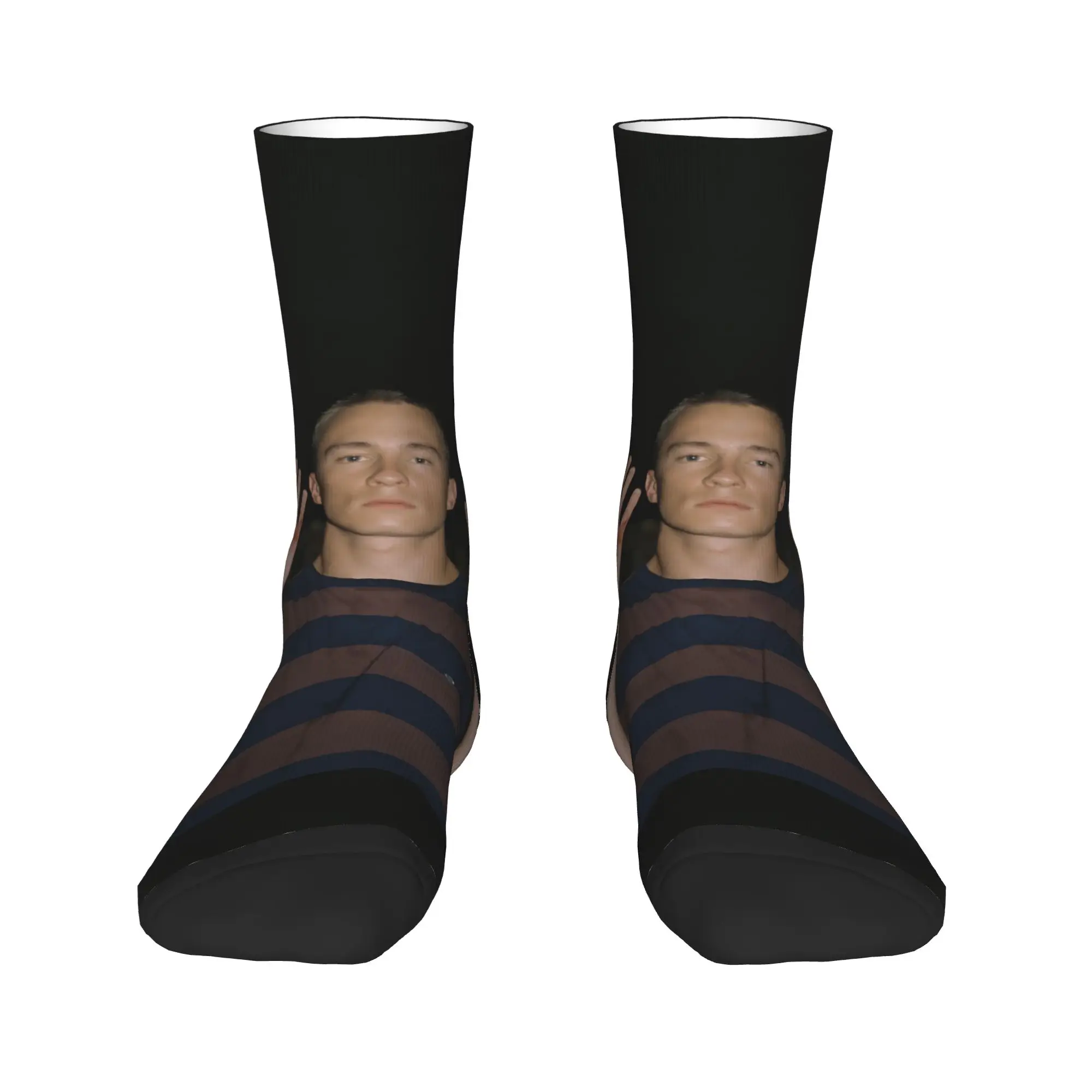 Meias masculinas rafe camerons drew starkeys meias de inverno elegantes quentes meias macias impressas skate meias antiderrapantes