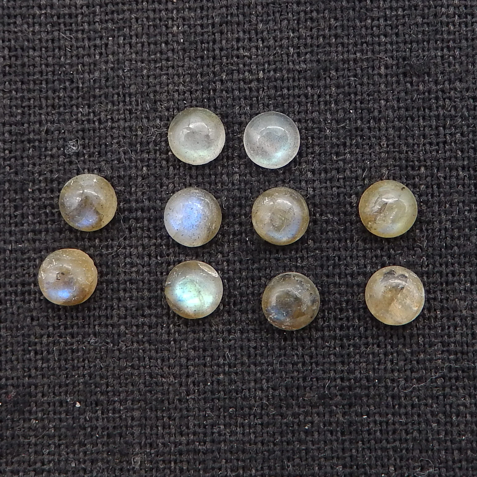 

10PCS 5mm Natural Labradorite Round Flatback Cabochon High Quality Polished Gemstone Beads Jewelry DIY