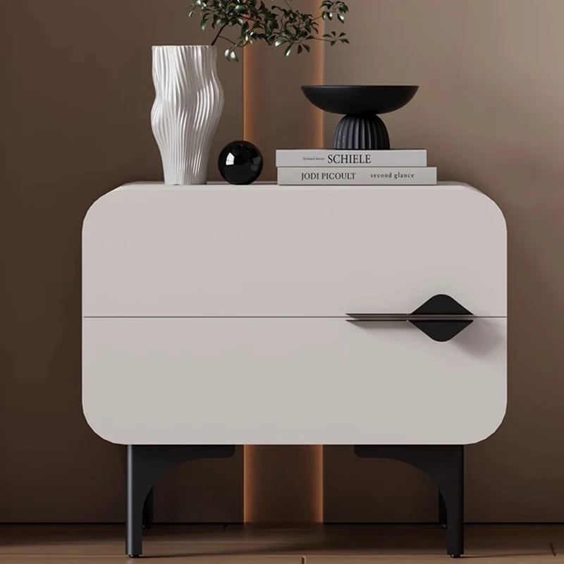 

ZWhite Drawers Bedside Table Wood Corner Space Saving Librero Bedroom Bedside Table Living Room Mesa De Noche Trendy FurnitureZ