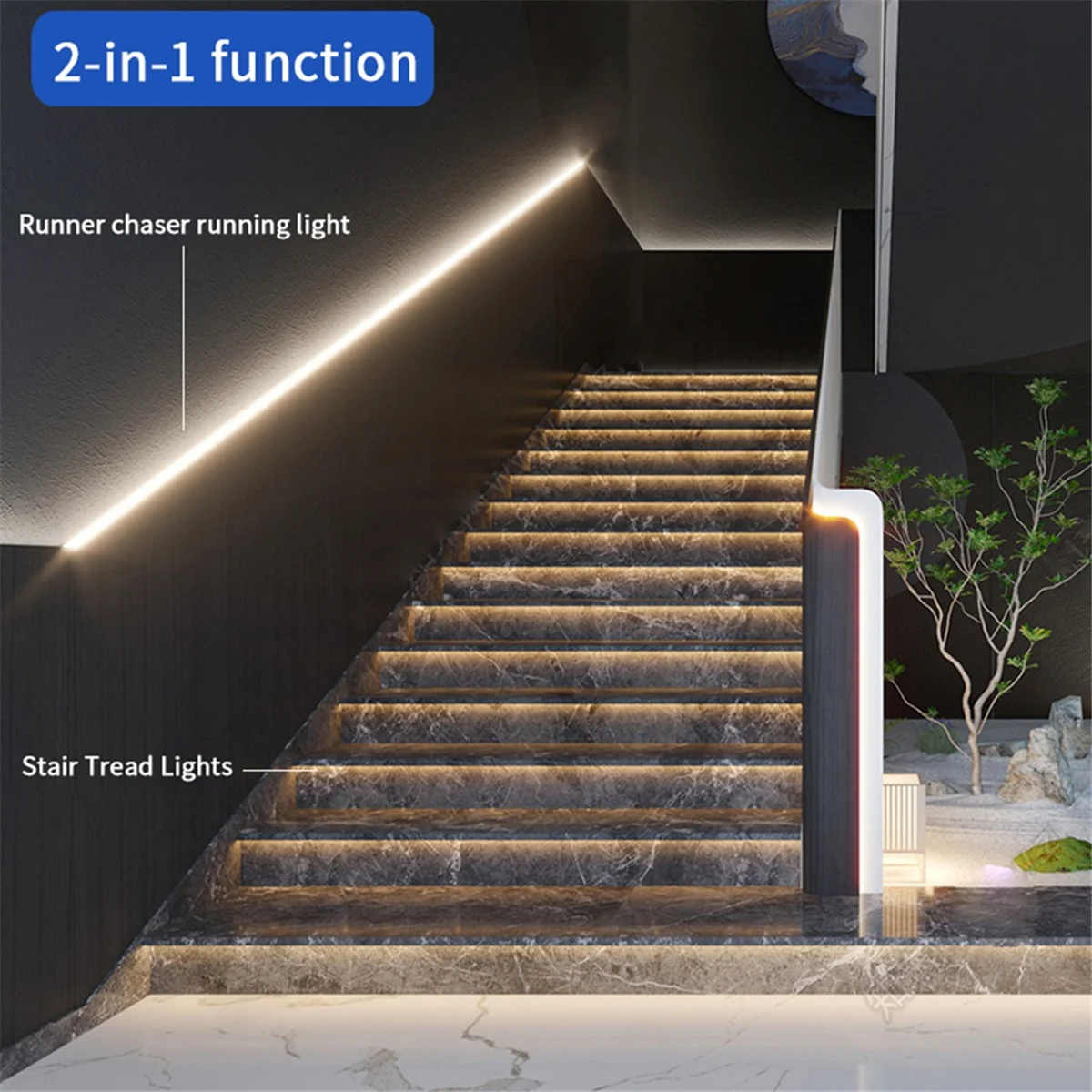 Y06A Stair Tread Light Controller Stair Lights Intelligent Sensor Step Lights Handrail Ladder Steps Lights with Controller
