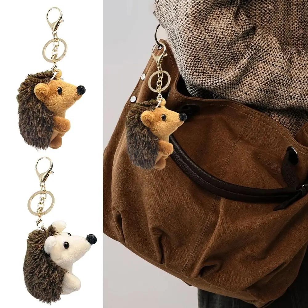 Soft Stuffed Hedgehog Keychain 10CM Small Pendant Plush Pendant Adorable Design Plush Keyring Mini Hedgehog Plush Bags Key Chain