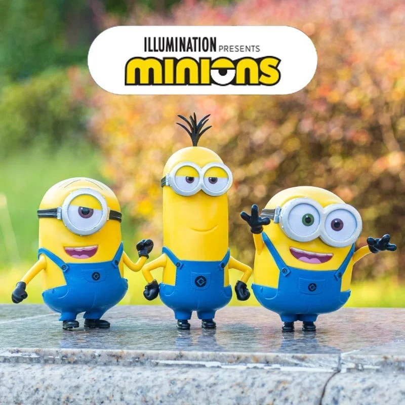 Genuine Minions Despicable Me Figures Big Eye Action Figure Models Toys Anime Bob Kevin Stuart Pvc Dolls Figurine Xmas Gifts