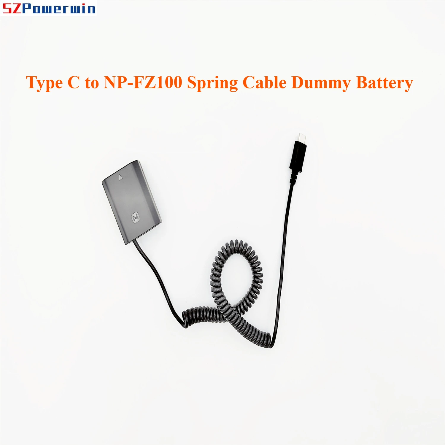 Type C to NP-FZ100 Spring Power Cable Dummy Battery Power Adapter 8.4V 2A Output for SONY Camera Photography Accessories