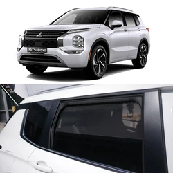 For Mitsubishi Outlander MK4 2022 2023 2024 Magnetic Car SunShade Front Windshield Curtain Rear Side Baby Window Sun shade Visor