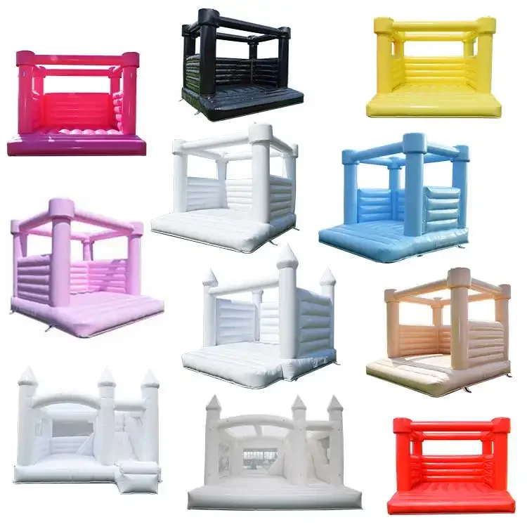 Inflatable carnival castle lifting white inflatable bodyguard wedding bounce house