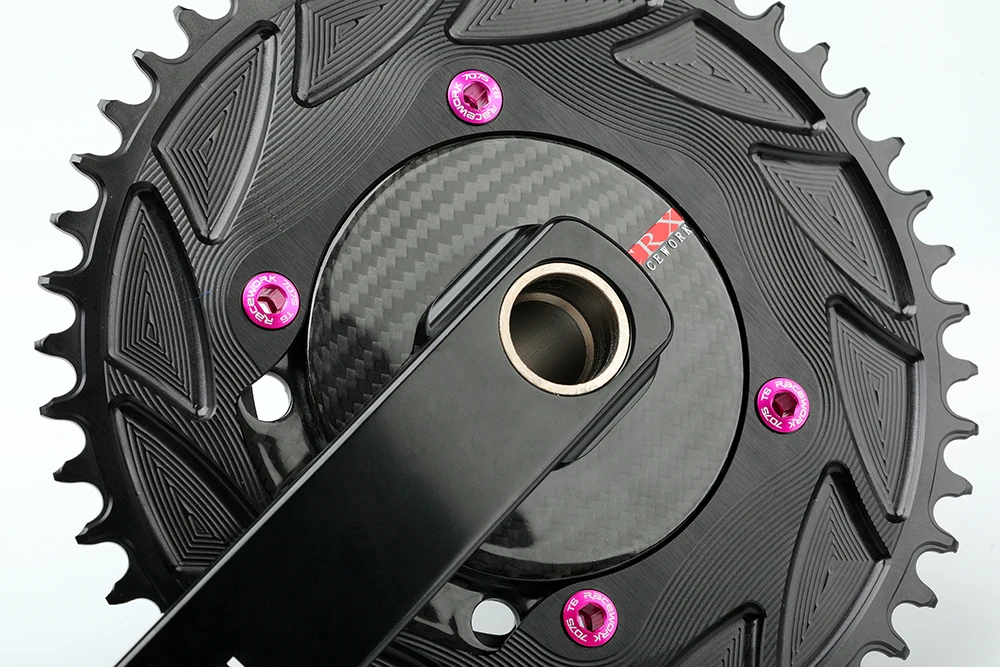 RACEWORK Carbon 110BCD Kettenblatt-Spider für R7000 R8000 R9000 Rennrad-Kettenblatt, Doppelte Gangzahl, 110BCD Kettenrad, 4/5 Bolzen – Detail 9
