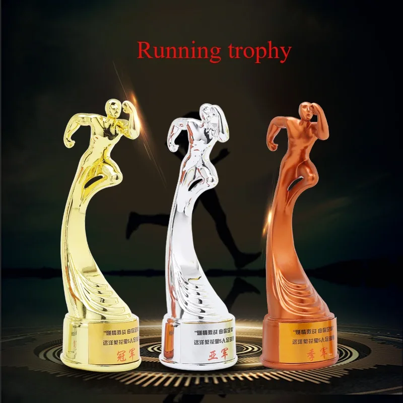 

Personality decoration company annual meeting excellent staff trophy Track and field running trophy sports award resin trophy