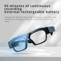 New 2K/4K smart glasses, high-definition sports camera glasses, outdoor wireless Bluetooth recording, sunglasses, micro camera ﻿