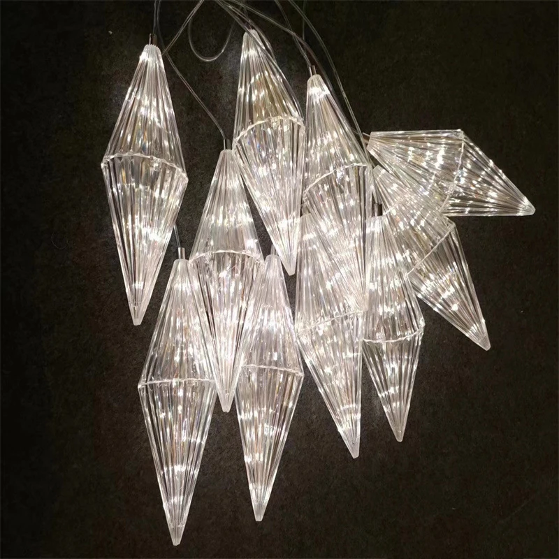 Diamond shape wedding ceiling decoration lights led lighting lamp for shop wedding top decorative