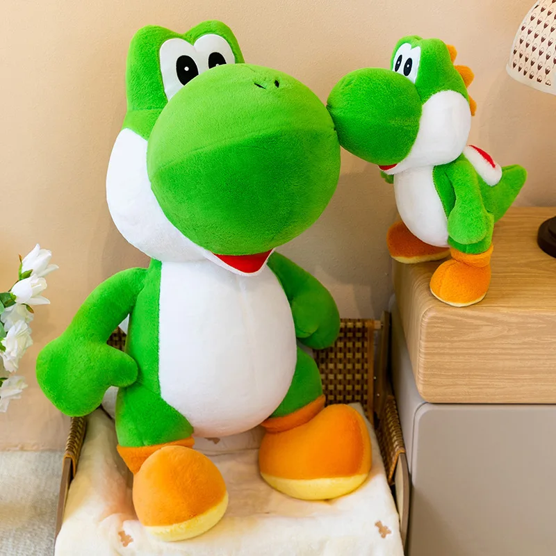 Peluche mignonne Yoshi Dinosaure Vert, jouet en peluche doux, coussin confortable, décoration d'intérieur, collection, cadeau de vacances