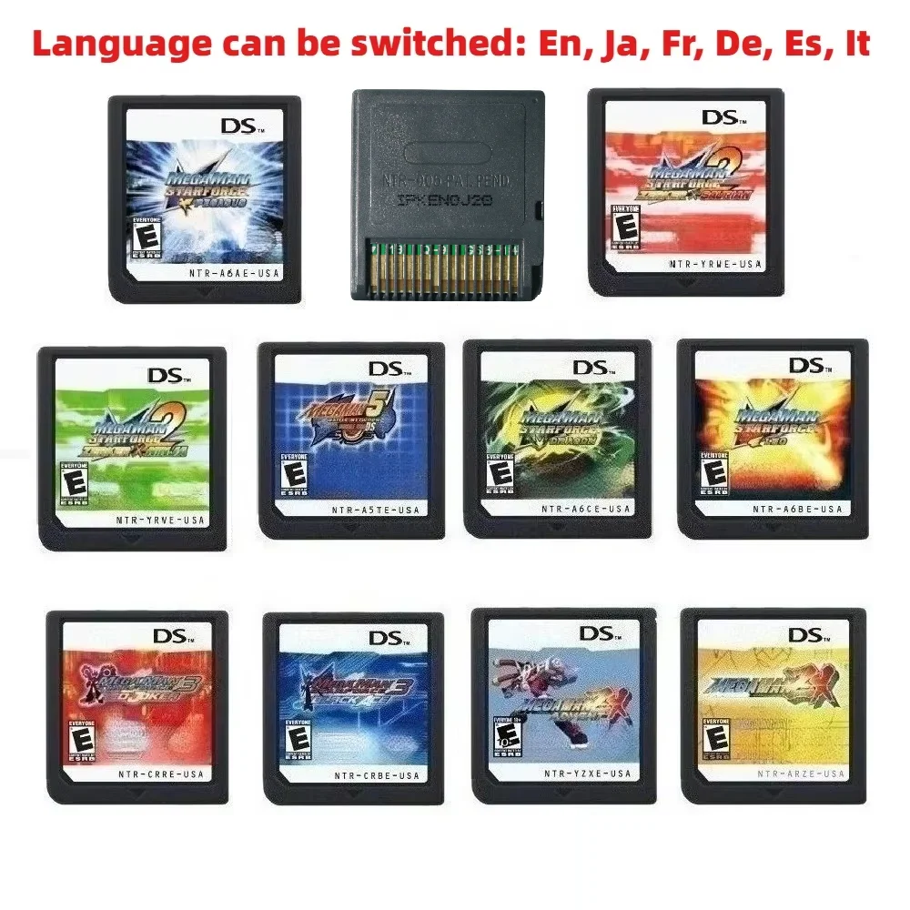 NDS Mega Man Series Game Cassette, ZX-New Era, Star Force 3 - Red Joker,Supports Multiple Languages, for 3DS, NDS