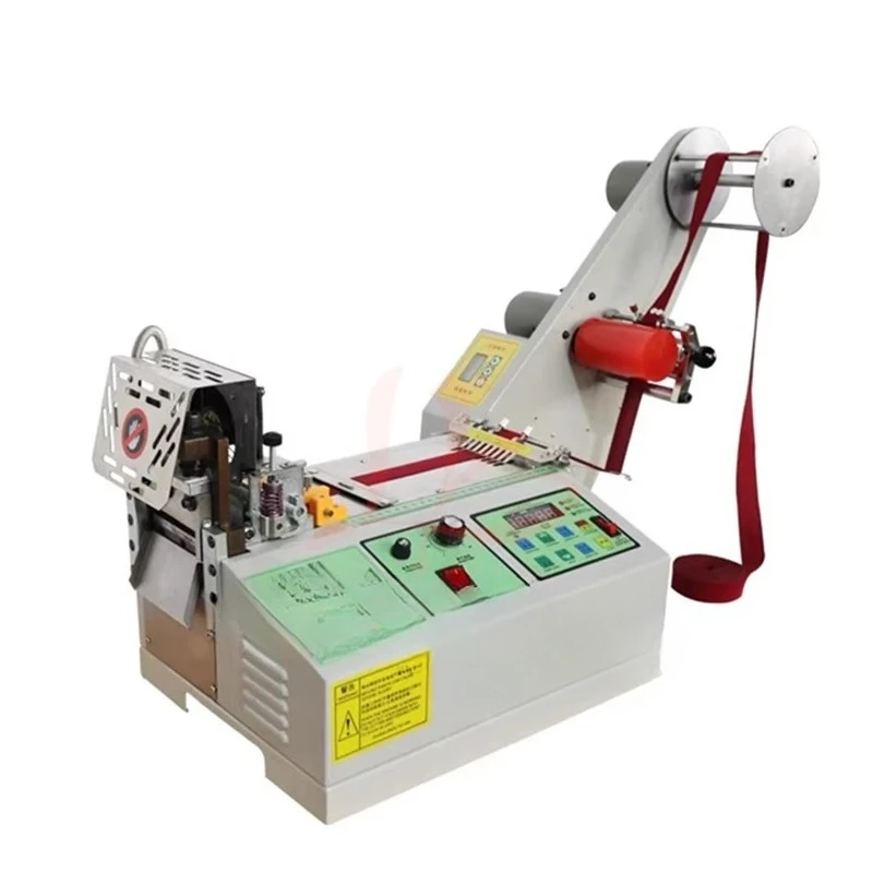 

Автоматическая машина для резки тканевой ленты, ЖК-экран, нож для горячей и холодной трубки, застежка-молния, термоусадочный резак, волшебная наклейка, трубка-молния