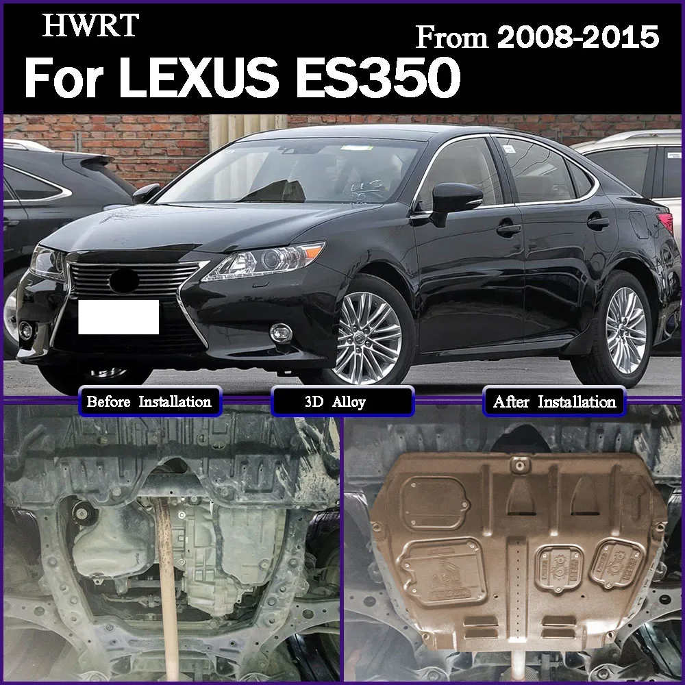 

For LEXUS ES350 2008-2015 2.0L 2.5L 3.5L Under Engine Guard Splash Shield Mud Fender Cover Plate Fender Mudguard Protector