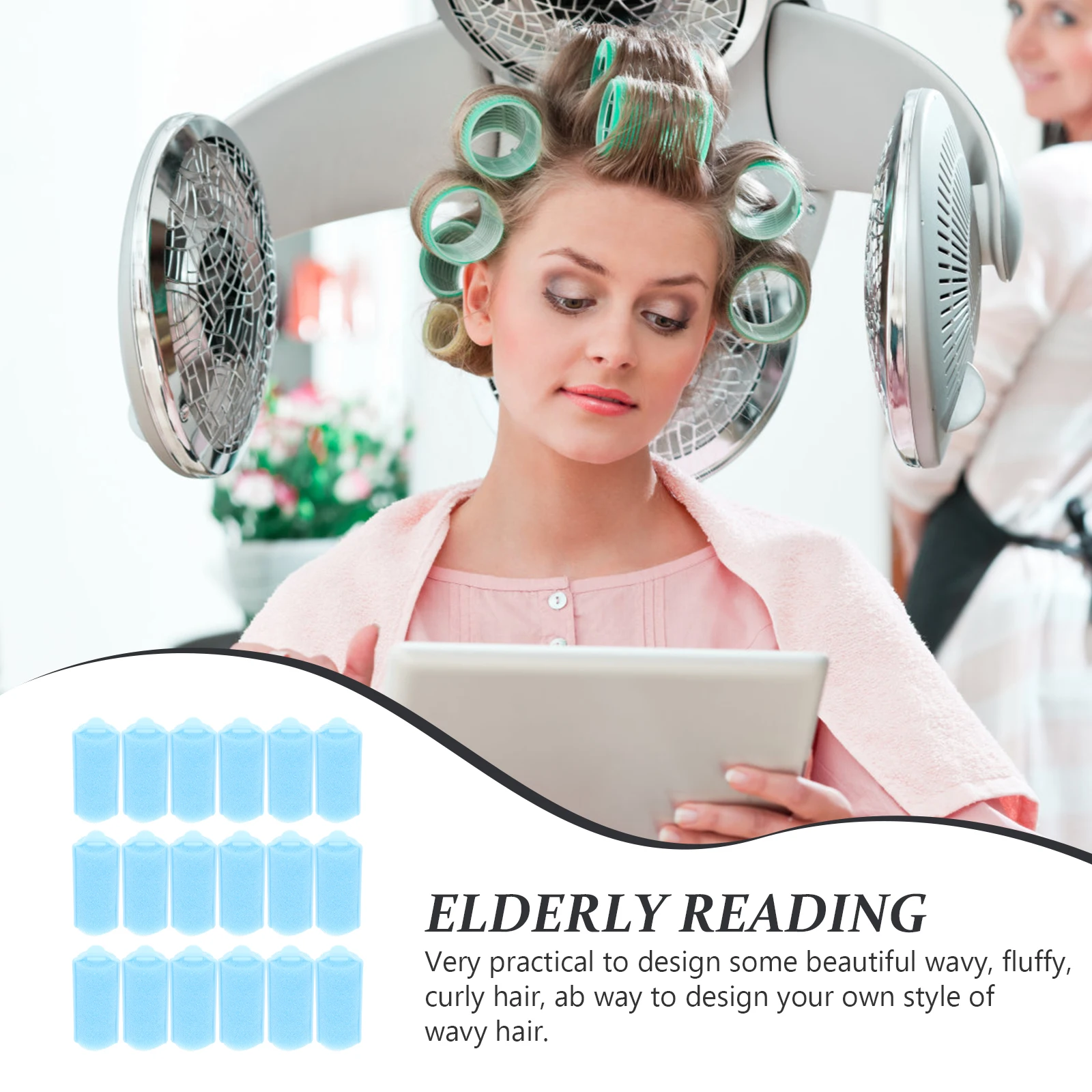 

20pcs Sponge Rollers Heatless Curlers Hair Styling Tool For Women Lightweight Portable Hair Curling Rollers Trendy Air Bangs