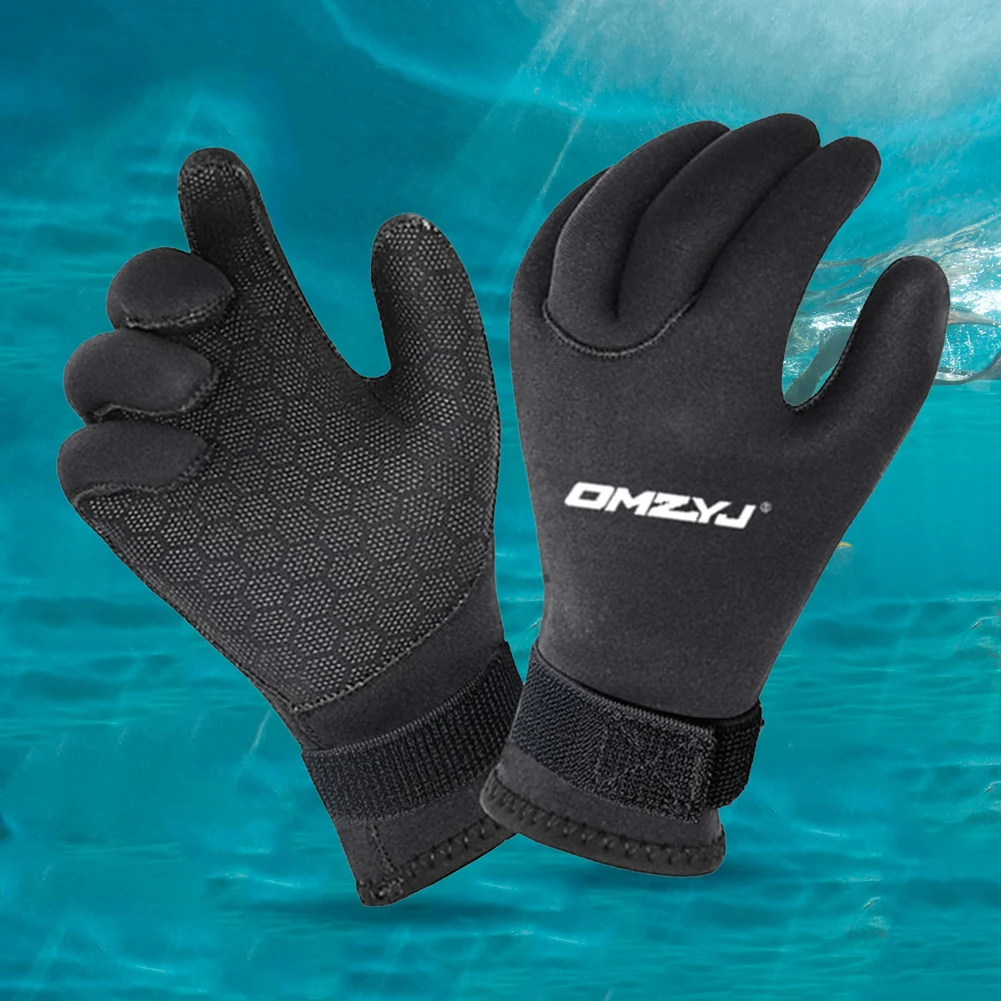 5mm Scuba Diving Gloves Waterproof Five Finger Dive Gloves Anti Slip Surfing Gloves for Diving Snorkeling Surfing