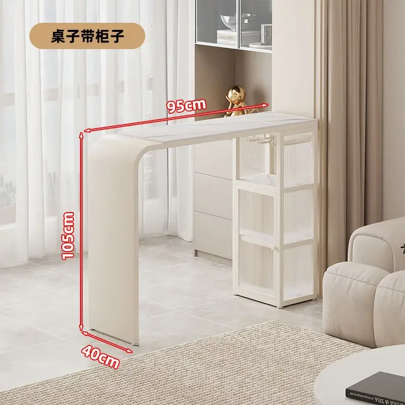 Home living room sofa, leisure mini bar partition cabinet, high legged long table, bar counter, rock board small book table