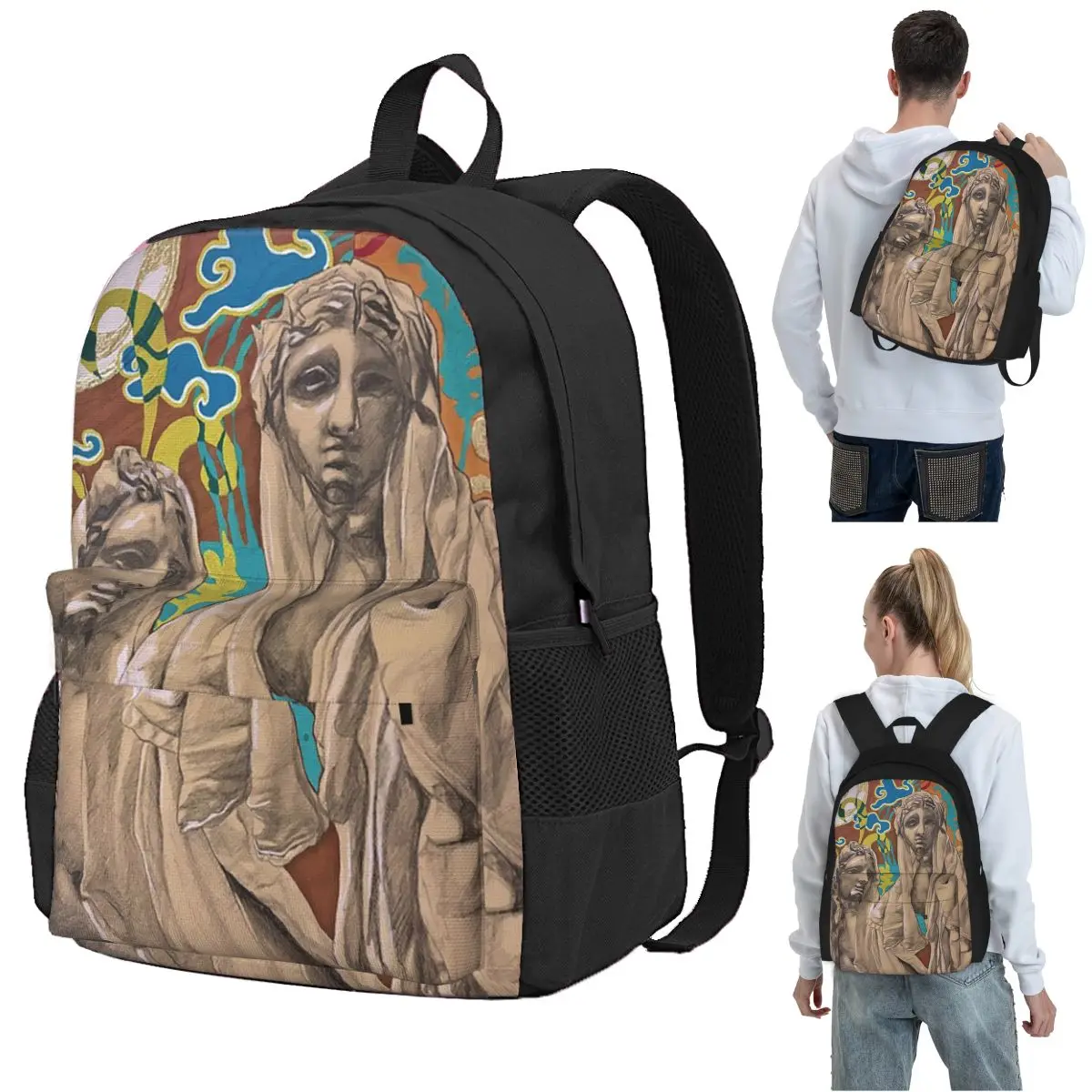 

Flow Backpack Student BookBag Kids School Bag Computer Shoulder Bags for Boys Girls