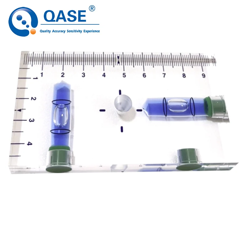 QASE Tube Spirit Bubble Level Rule Metric Scale Strong Ｍagnetic High Transparent Precise Two Directions Beautiful Leveling Tool