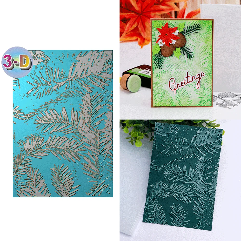 Forevergreen 3D Embossing Folder and Matching Dies for Adding Textured Detail To Paper Crafting Card Making Supplies