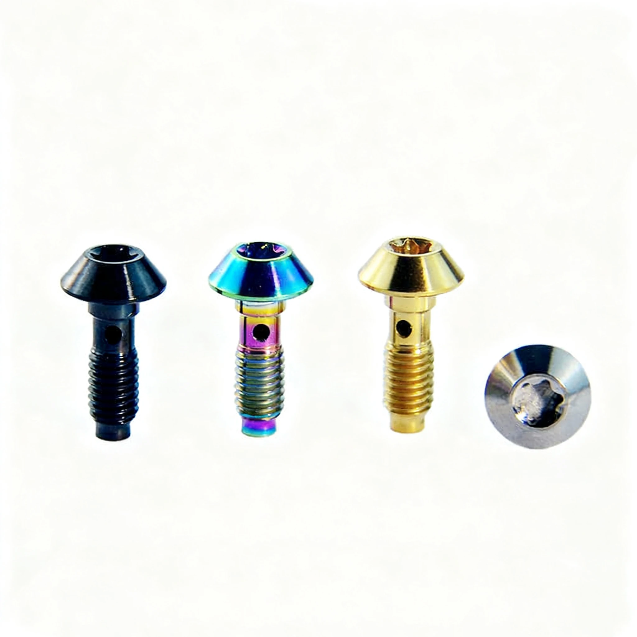 1pcs Titanium Alloy Bolts Bicycle Bike Hydraulic Disc Exhaust Screw Brake Clip Oil Filling Bleed Bolts Bike Accessories