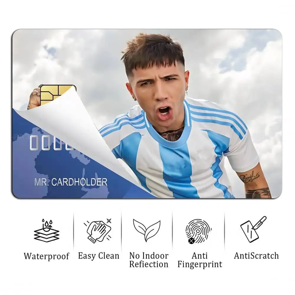 Super E-Enzo F-Fernandez Argentina Radar  Card Stickers for Bank Access Protective Waterproof Film Cover Sticker Gift