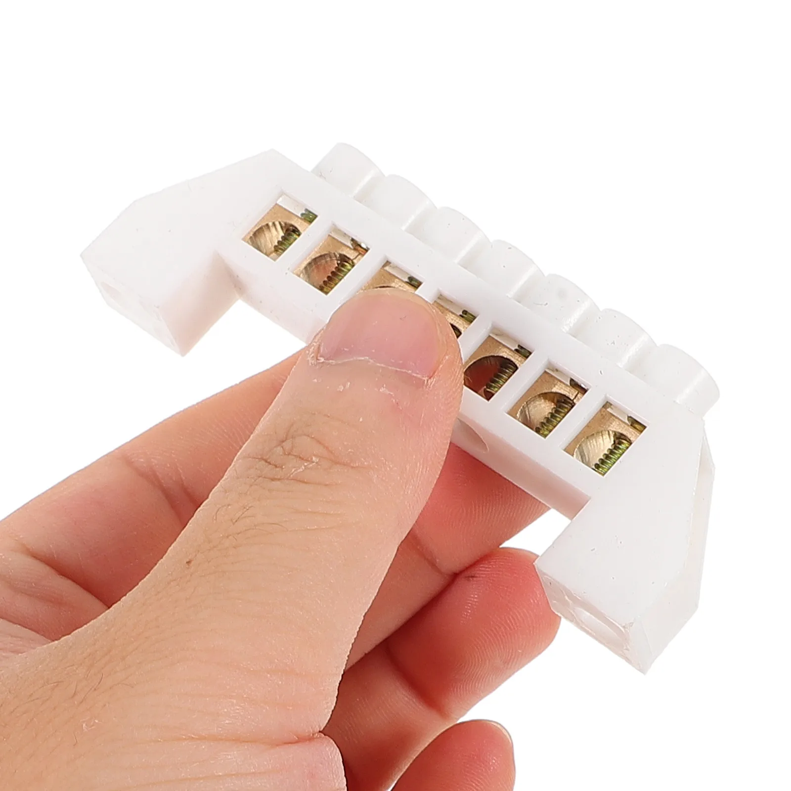 

8pcs Copper Grounding Terminal Block Heavy Duty Bus Bar Electrical Connector Strip for Industrial Household Wiring Distribution