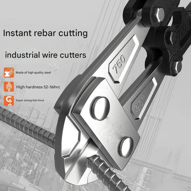 12/14/18 Inch Bolt Cutter Heavy Duty Steel Blade Wire Cutters for Chains Metal Screws Handle for Industrial Use & DIY Projects
