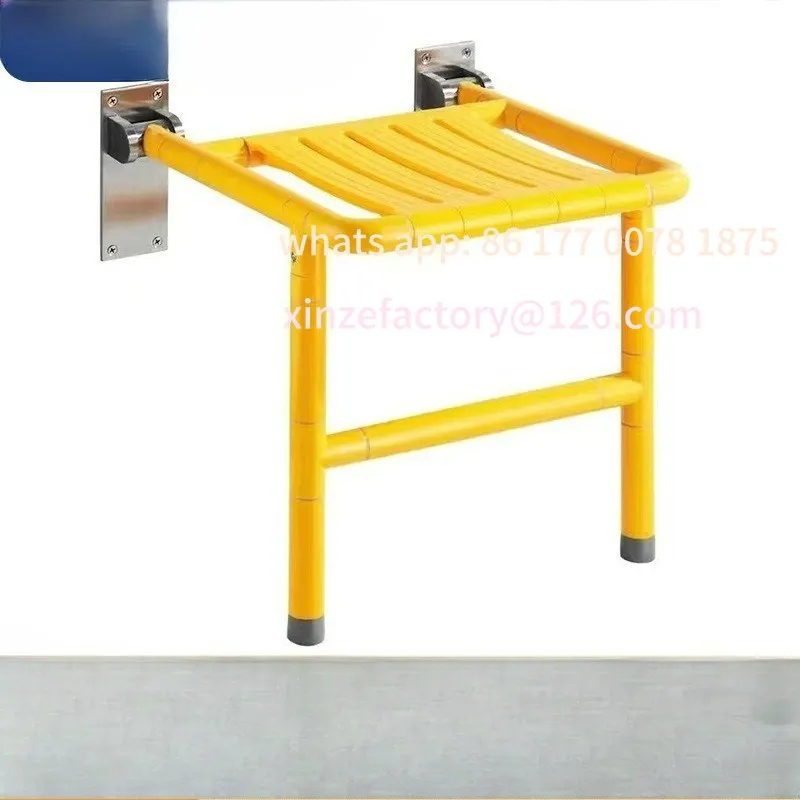 Customizable bathroom folding stool wall elderly safety bath stool wall stool chair toilet armrest multi-function power chair