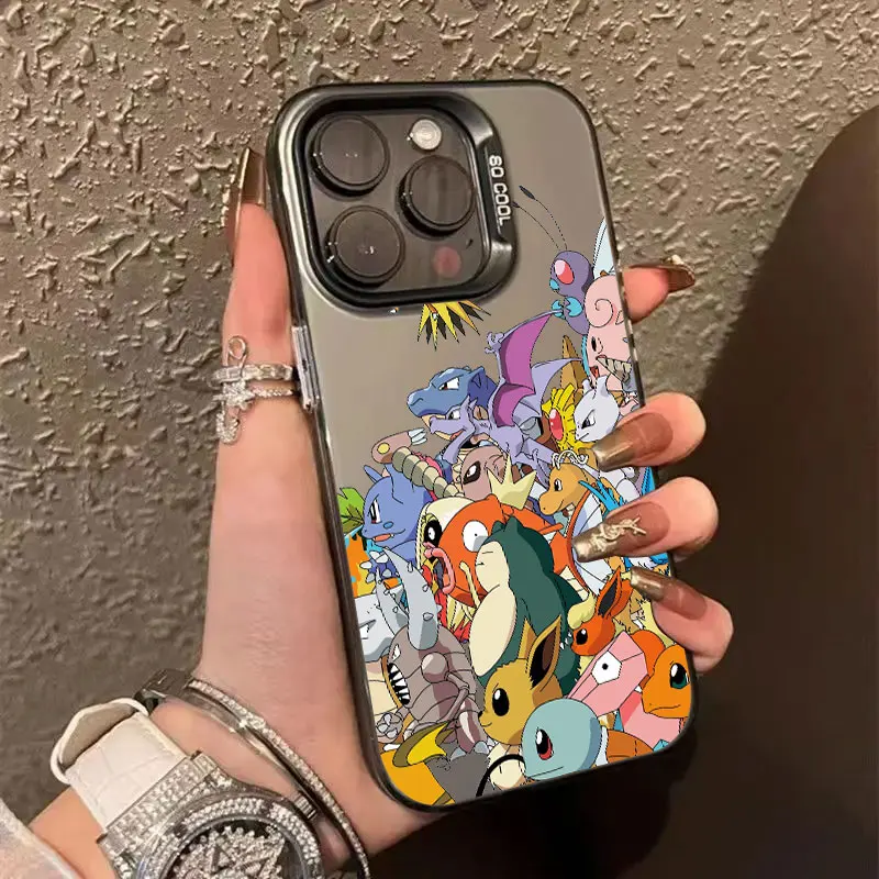 Anime Pocket Monster Pokemon Hülle für Apple iPhone 16e 16 14 15 13 11 Pro Max Hülle 15 Plus 12 13 Mini 16e stoßfeste Handyhülle