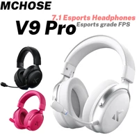 MCHOSE V9 Pro-auriculares inalámbricos para videojuegos, cascos con sonido envolvente, micrófono con cancelación de ruido, baja latencia, ligeros para interruptor de PC PS5