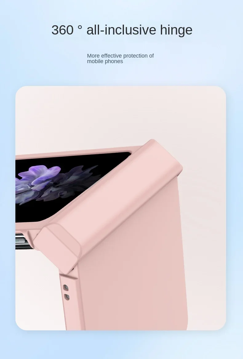 Hartschalen-Handyhülle mit angenehmer Haptik für Samsung Galaxy Z Flip 8 7 6 5 4 3 Flip6 Flip5 Flip4 Flip7 Scharnierschutz Stoßfeste Abdeckung – Detail 4