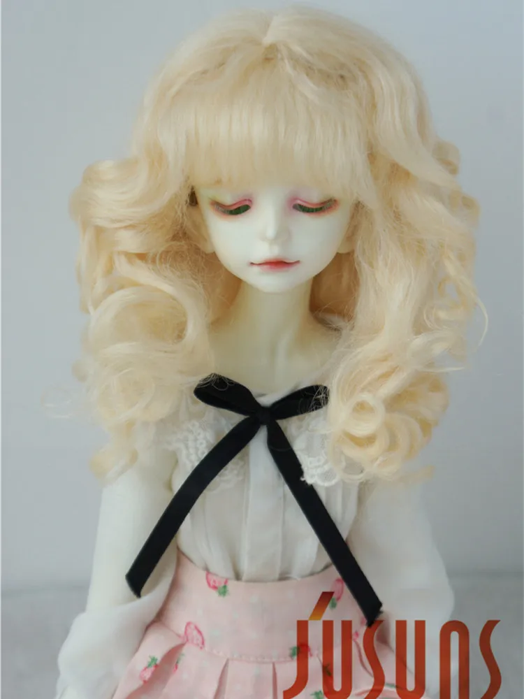 Jusuns MSD Mohair  wigs    D20313   7-8inch  18-20cm  Long Princess Soft wave  BJD  hair  1/4  Resin doll accessories