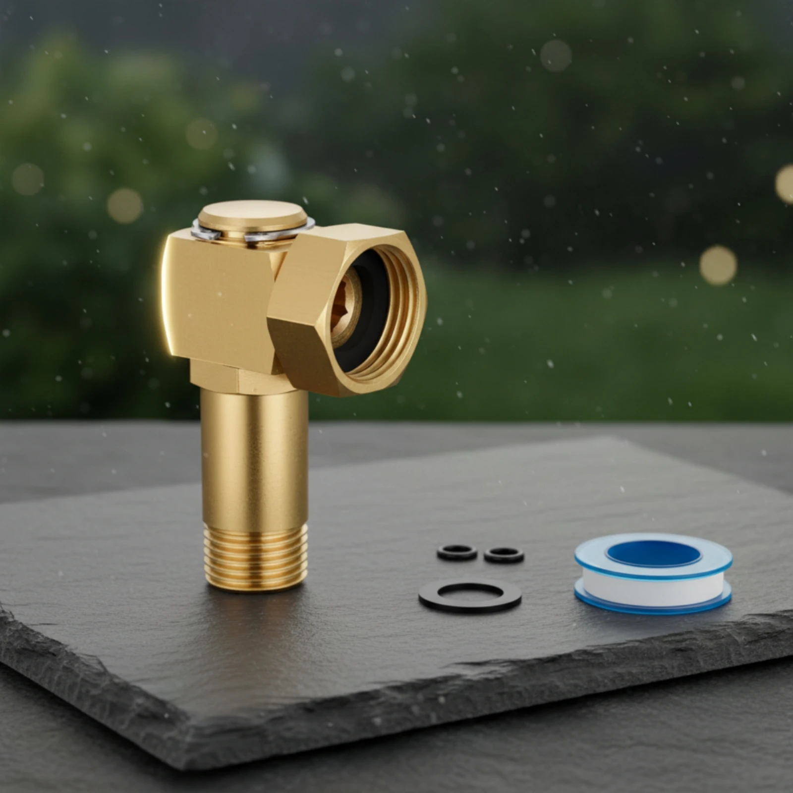 1/2 NPT to 3/4 GHT Adapter Thread Seal Tape Included Swivel Elbow Hose Adapter Brass Hose Connector Threaded