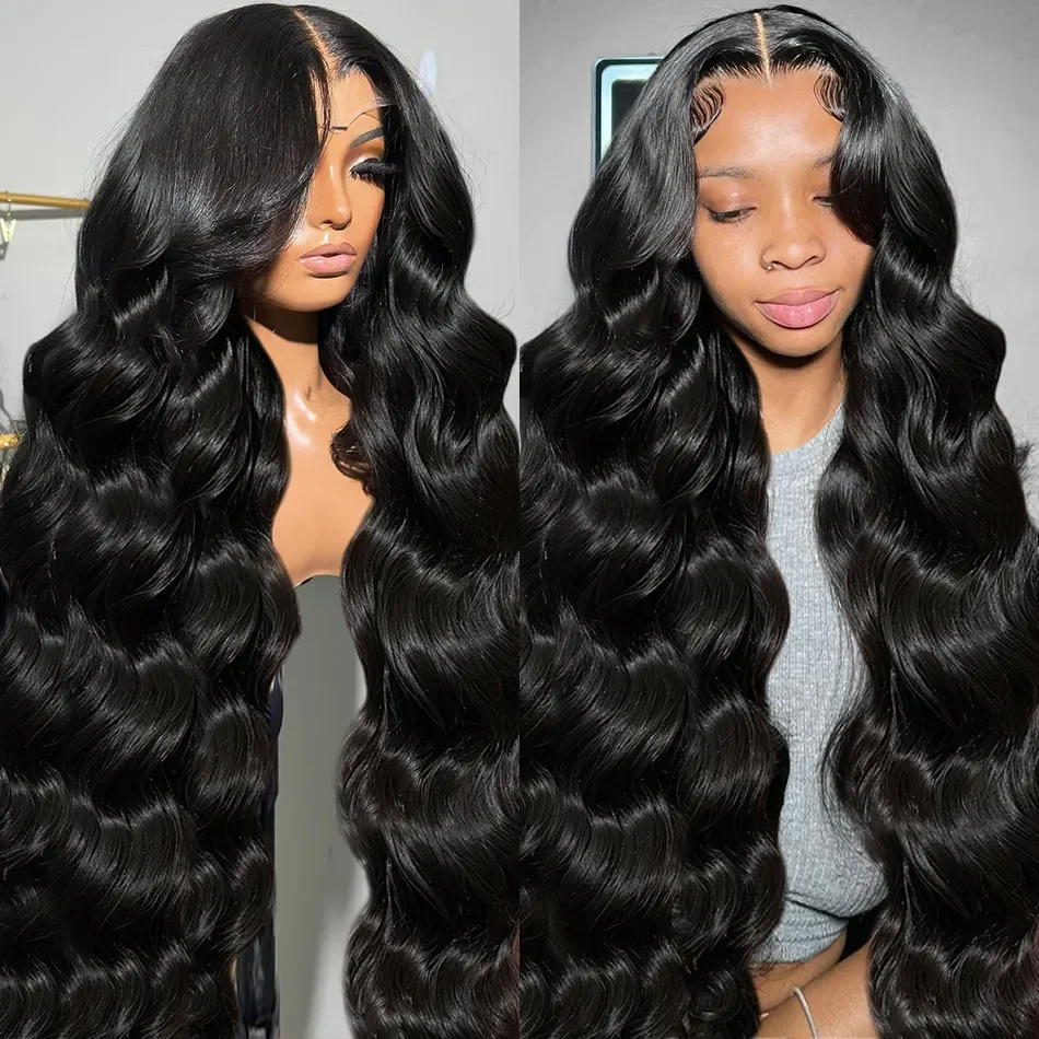 30 32 Inch Body Wave 13x4 Lace Front Human Hair Wigs Transparent Remy Water Wave 13x6 HD Lace Frontal Wigs For Black Women