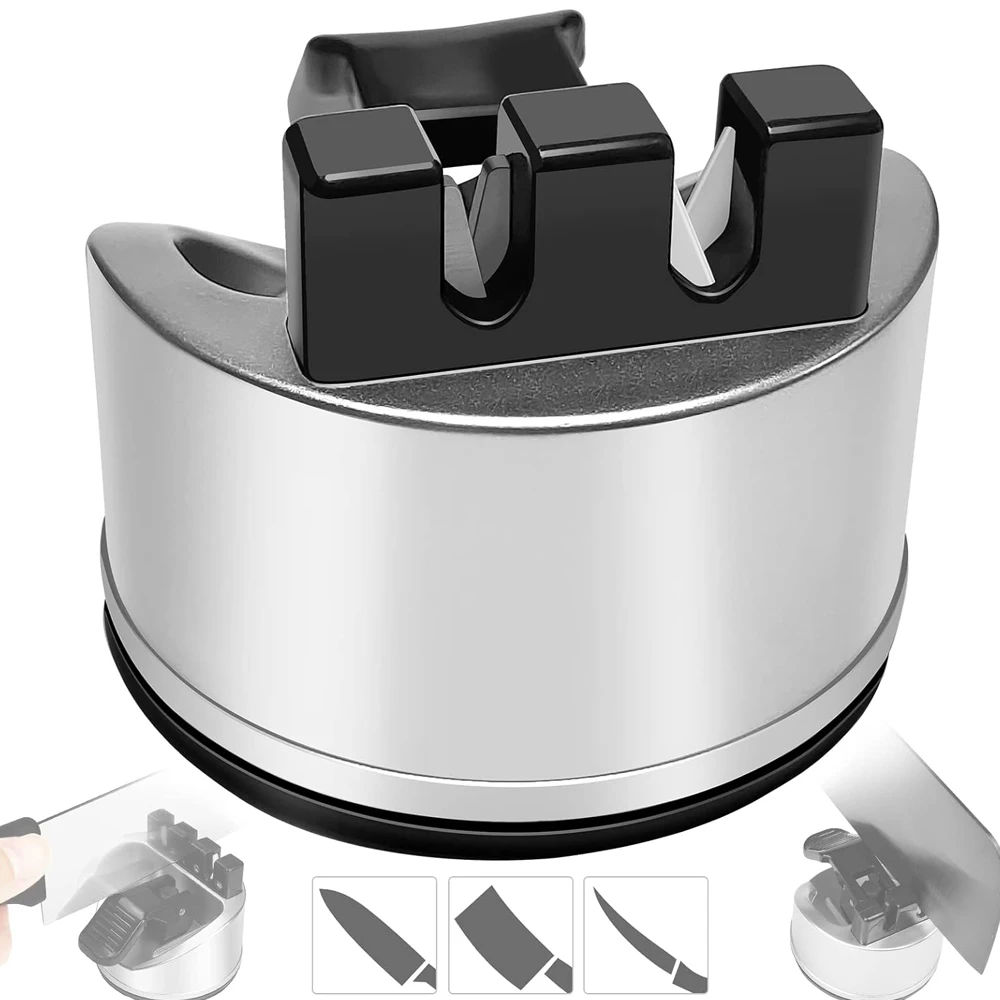 2025 New Hands Free Knife Sharpener ,Pocket Knife Sharpeners with Suction Base,For All Knives,Kitchen Knives Accessories Gadget
