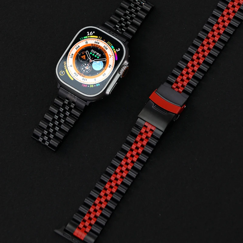Luxuriöses Edelstahlarmband für Apple Watch Serie 11 10 46 mm 42 mm Band 45 mm 44 mm 38 mm 40 mm 41 mm Ultra 3 2 49 mm SE 3 2 Correa
