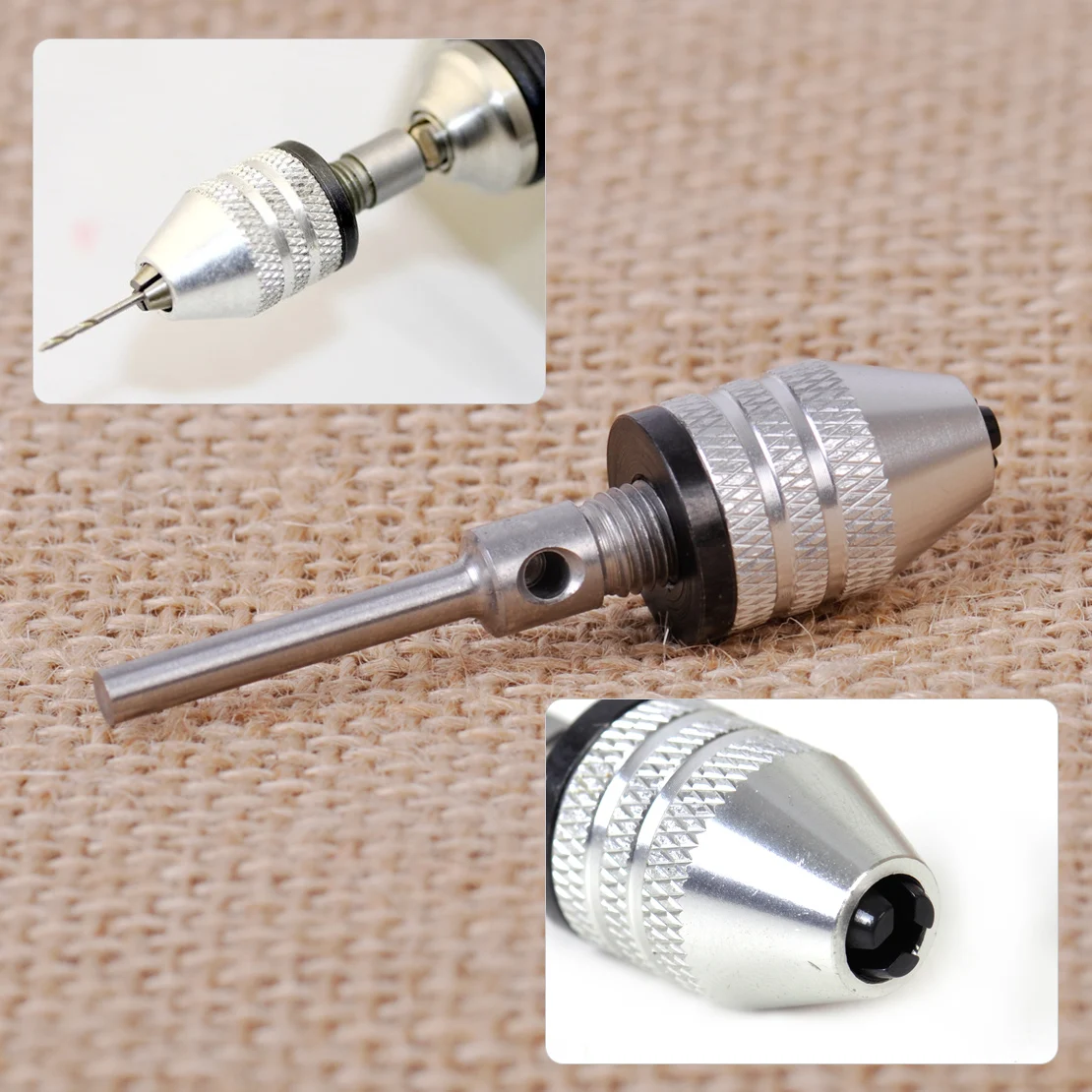 LETAOSK Mini 0.3-4mm Keyless Drill Bit Chuck Adapter Screwdriver Convertor for Rotary Tool