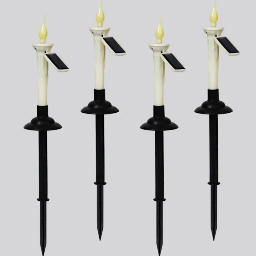 Waterproof Solar Candle Light Flameless LED Candles Solar Garden Light Dual-purpose With Candlesticks Holders