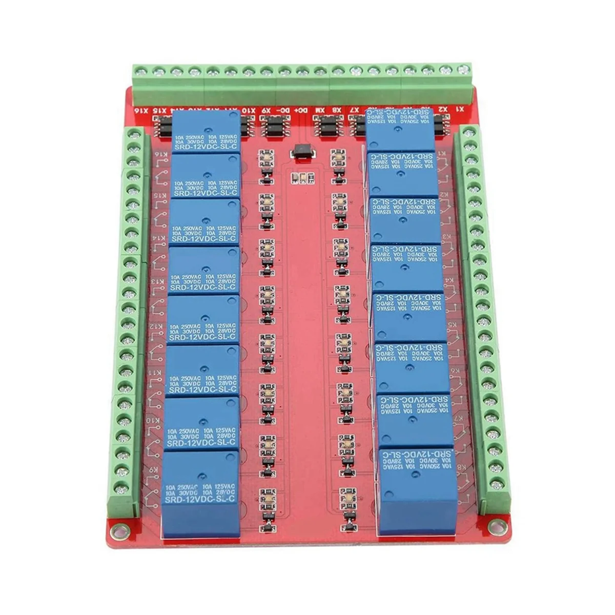 24V Isolated 16-Channel Relay Control Module High/Low Level Trigger 16-Channel Relay Module Interface Boards