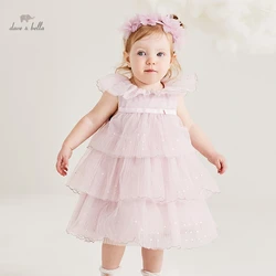 Dave Bella Children Dresses Fashion Design Baby Girls Clothes Sleeveless Baby Girls Clothing Baby Dress DB2221899