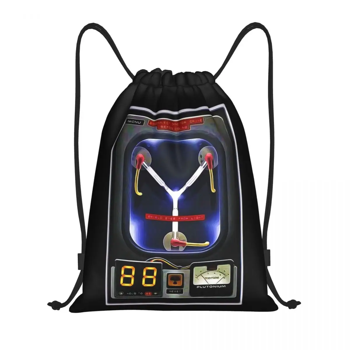 

Custom Flux Capacitor Drawstring Backpack Bags Men Women Lightweight Back To The Future Gym Sports Sackpack Sacks for Yoga