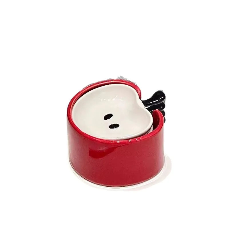 

Creative cartoon ceramic saucer Cute apple dipping saucer Home kitchen Delicate premium vinegar saucer Snack plate