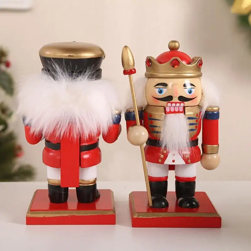 KX4B Christmas Nutcracker Soldier Ornaments 4pcs/set Birthday Wedding Holiday