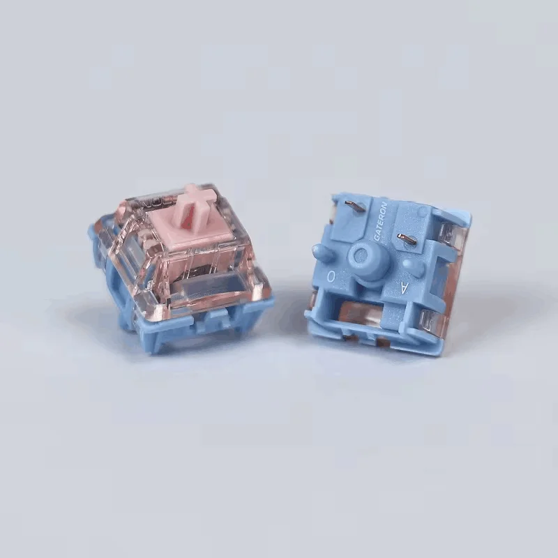 Imagem -02 - Gateron Melodic Clicky 5-pin mx Switches para Teclado Mecânico Pré-lubrificante Nylon Smd Long Spring Duplo Rail Clique Faça Você Mesmo 60g