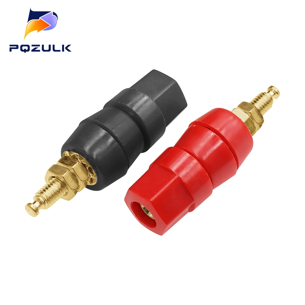 1Pair(Black+Red) Terminals Red Black Connector Amplifier Terminal Binding Post Banana Speaker Plug Jack