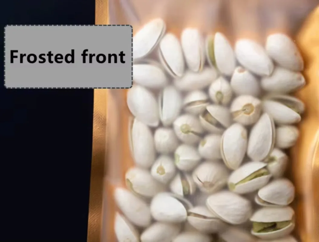 100 قطعة من أكياس زيبلوك من رقائق الذهب الشفافة من جانب واحد - أكياس نافذة شفافة قابلة للإغلاق للقهوة ومستحضرات التجميل واللوازم المكتبية