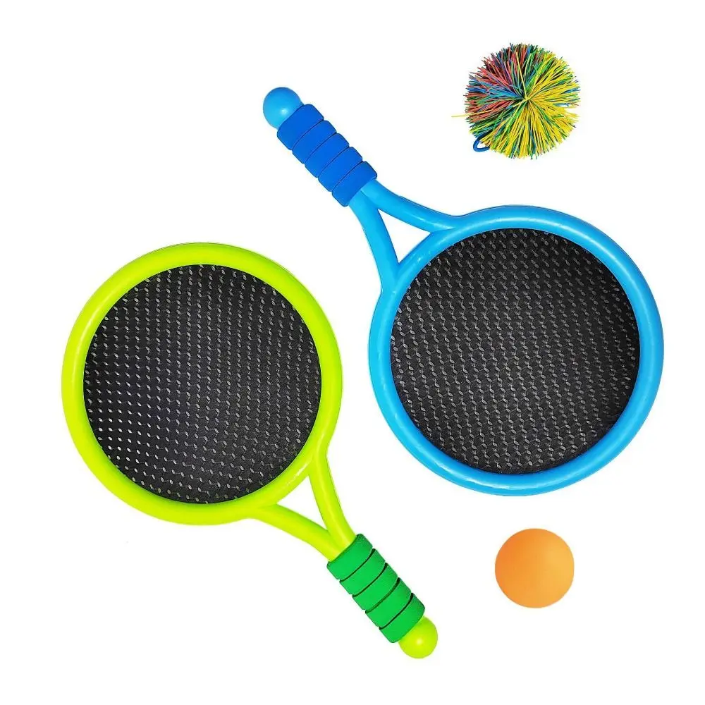 Set di racchette da badminton con manico comodo Palline da tennis antiscivolo Giocattoli per bambini da badminton Portatili facili da impugnare