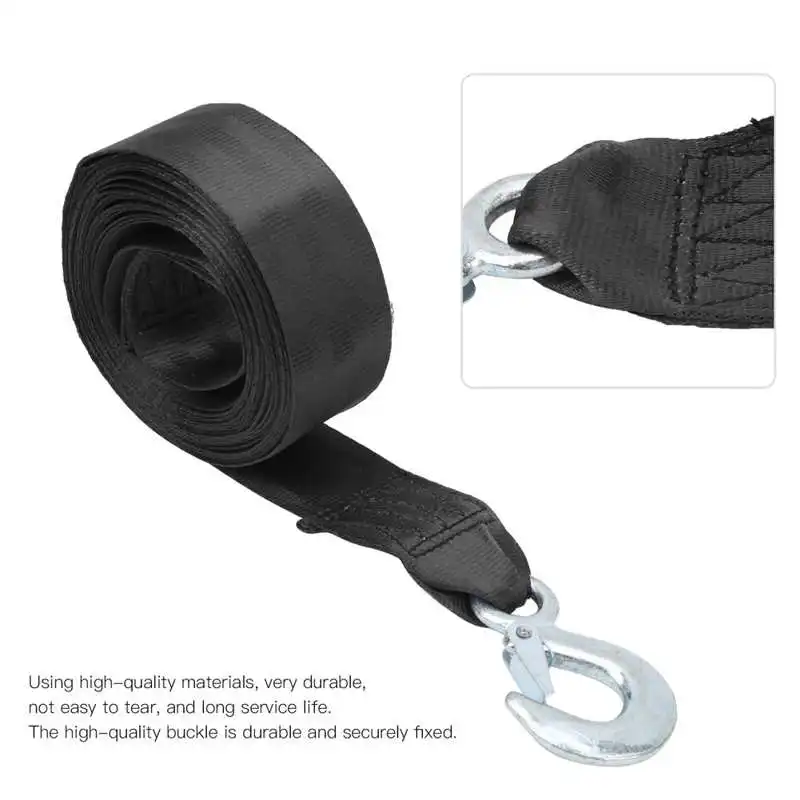 Aanhangwagen Lier Riem 6M Hoge Sterkte Polyester Marine Wisselband Zware Haak Veiligheidsschoppen Trekband