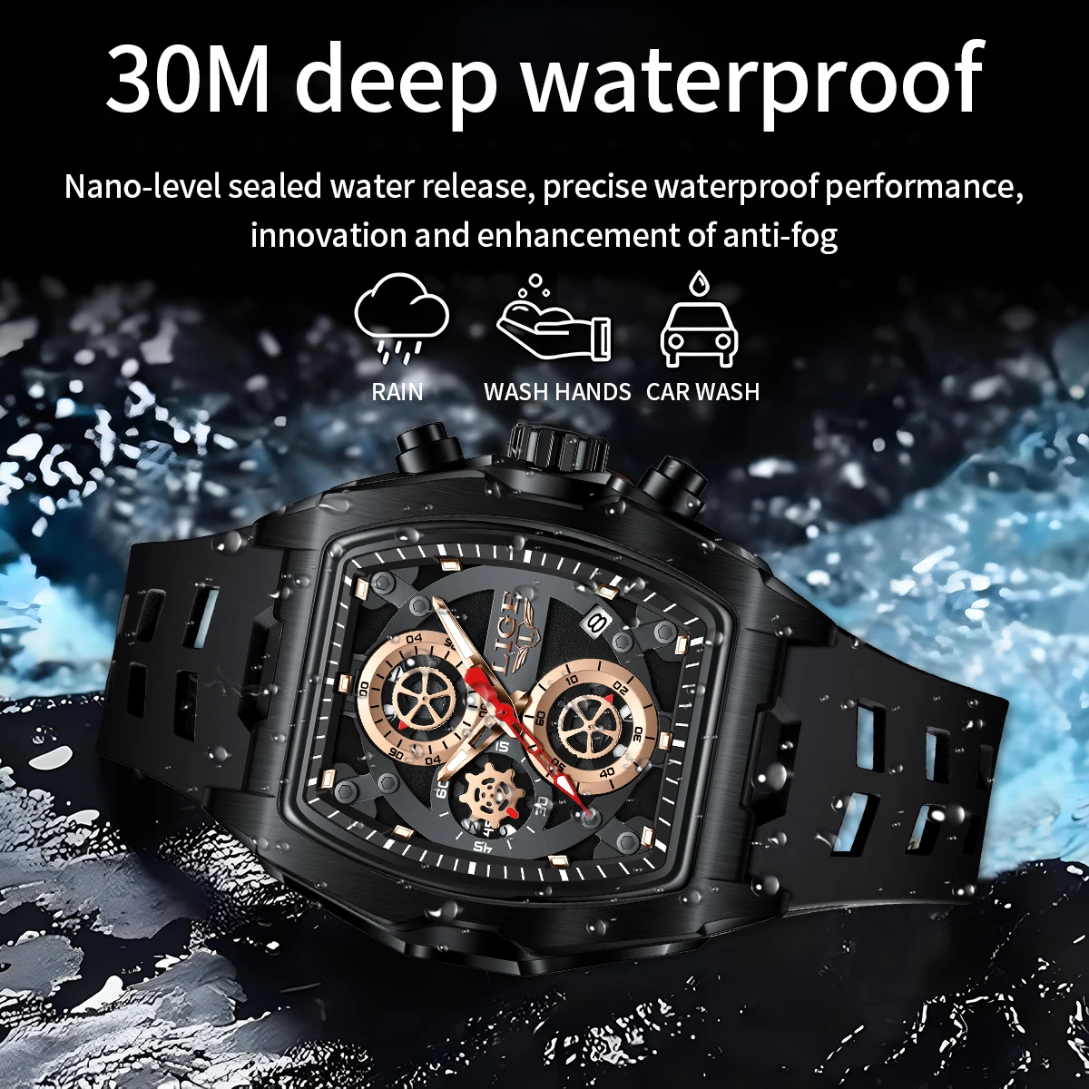 นาฬิกาควอตซ์แฟชั่นผู้ชาย LIGE - Luxury Watch Sale บทวิจารณ์และราคา